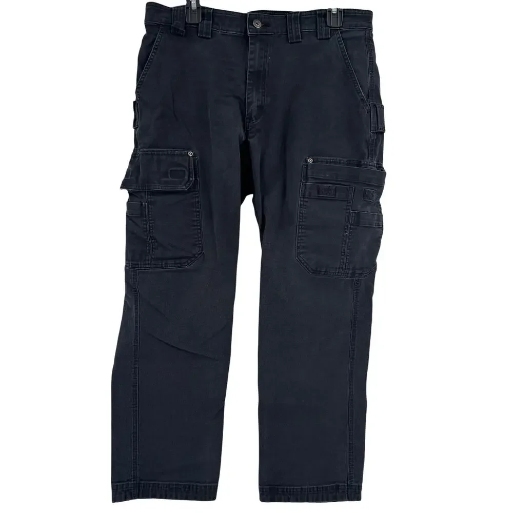 Duluth Trading Flex Fire Hose 36x29 Black Standard‎ Fit Cargo Jeans
